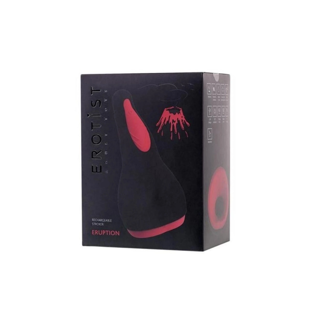 Masturbatore Eruption 18.5 cm – ricaricabile, vibrante, nero | Erotist