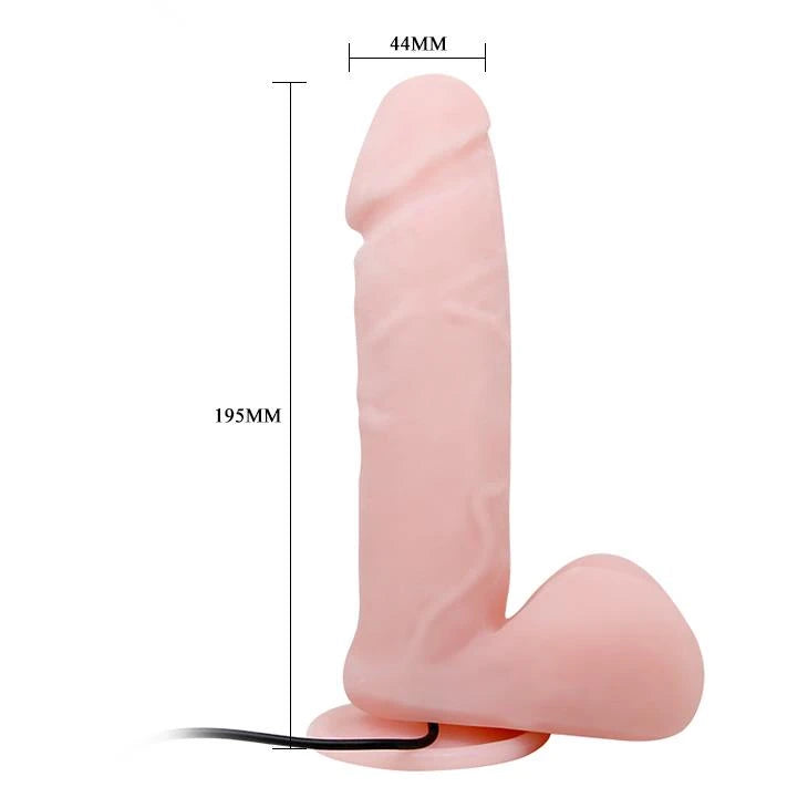 Vibromasseur réaliste Oliver 9.5″ – avec télécommande, en cyberskin | Baile
