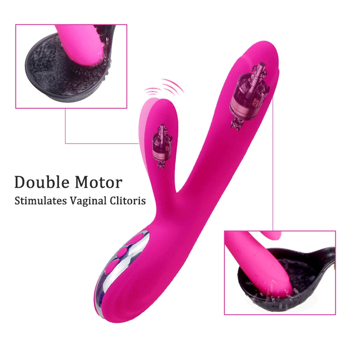Vibratore rabbit Joker Stick 10 funzioni – ricaricabile, riscaldante, fucsia | Favorites