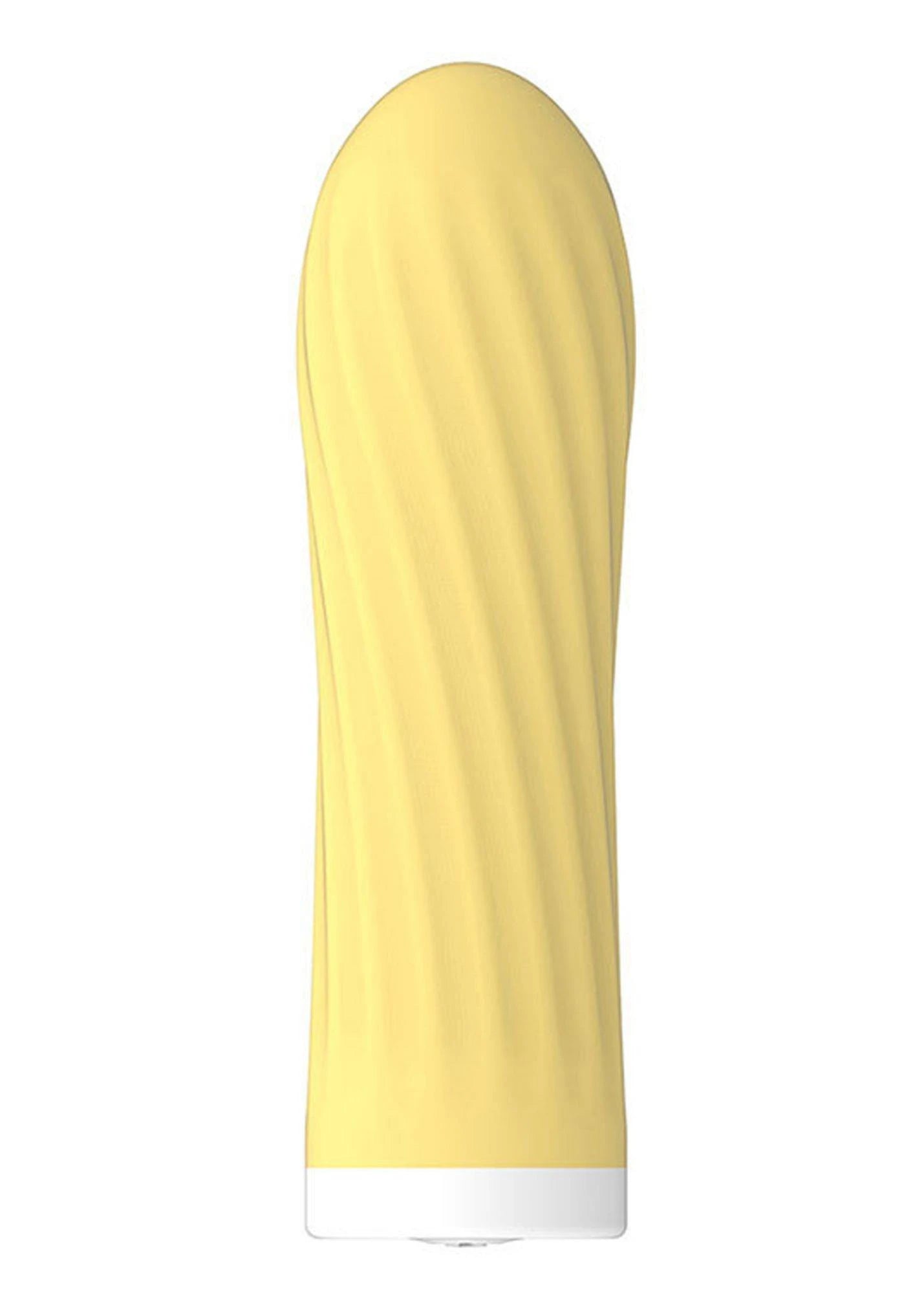 Stymulator-Vibromasseur tactile rechargeable en silicone USB 10 fonctions - Jaune