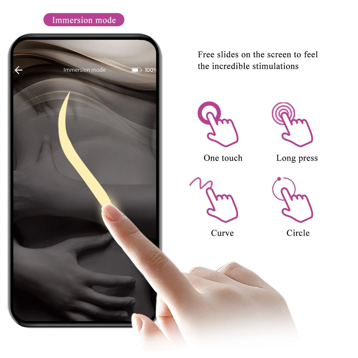 Vibrador especial Franz Mobile 10 funciones – control por app, doble, ciruela | Pretty Love