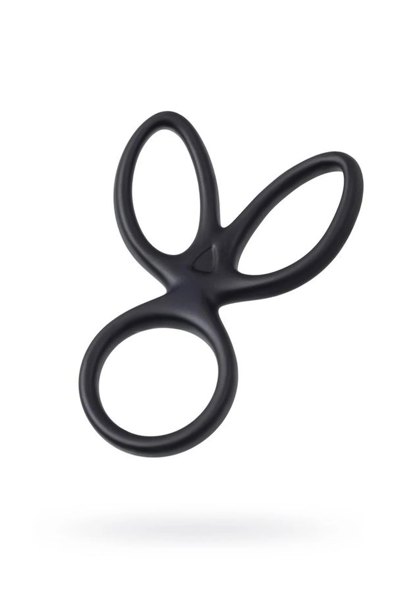 A-TOYS Anneau pénien triple KRAKEN, silicone, noir, 10 cm