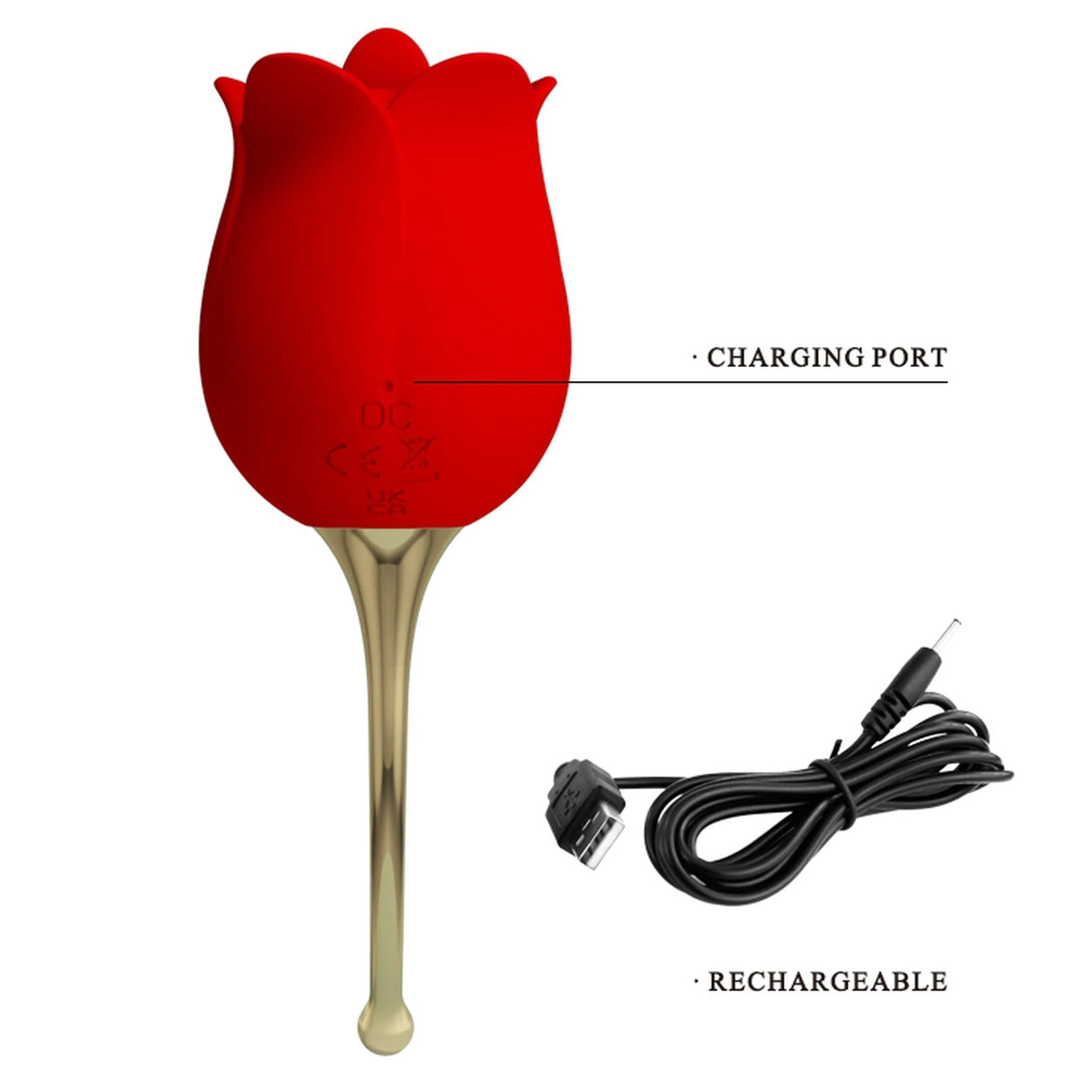 Stimolatore clitorideo licking 12 funzioni – ricaricabile | Pretty Love