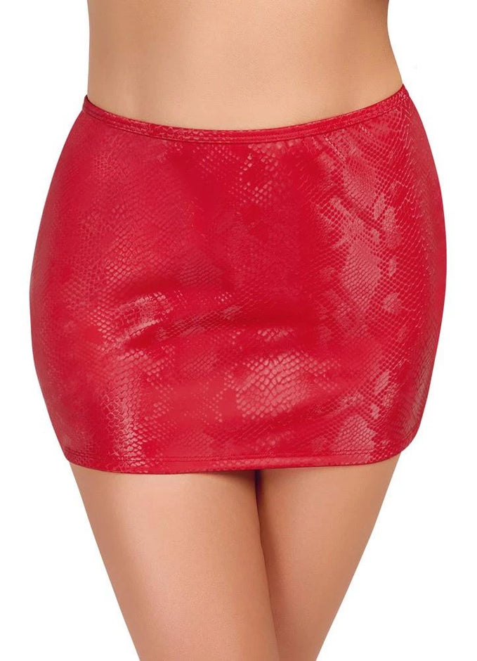 Mini-jupe rouge T L