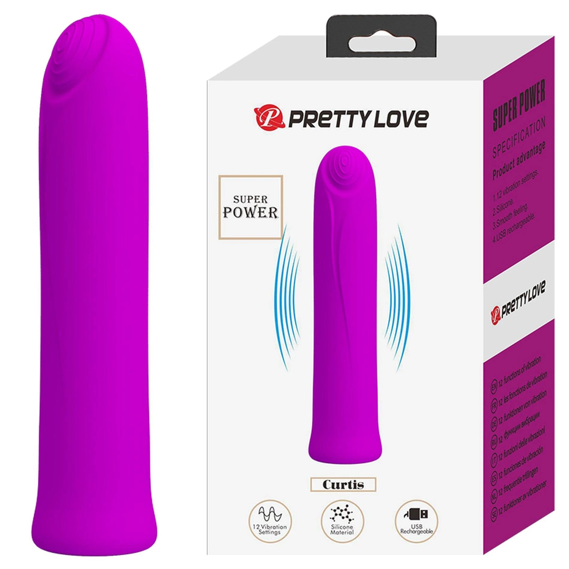 PRETTY LOVE - Curtis, 12 fonctions de vibration Fonction mémoire