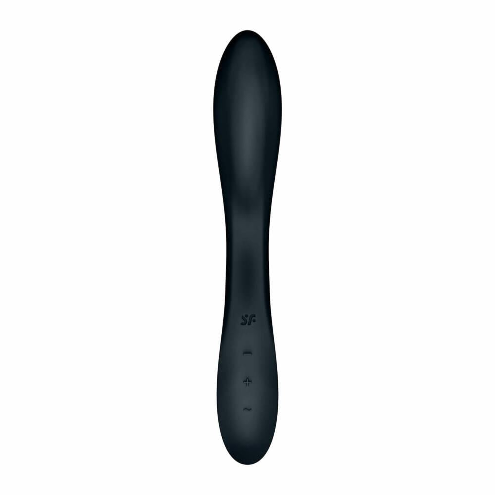 G-pont vibrátor Rrrolling Explosion 11.7 cm – újratölthető, fekete | Satisfyer