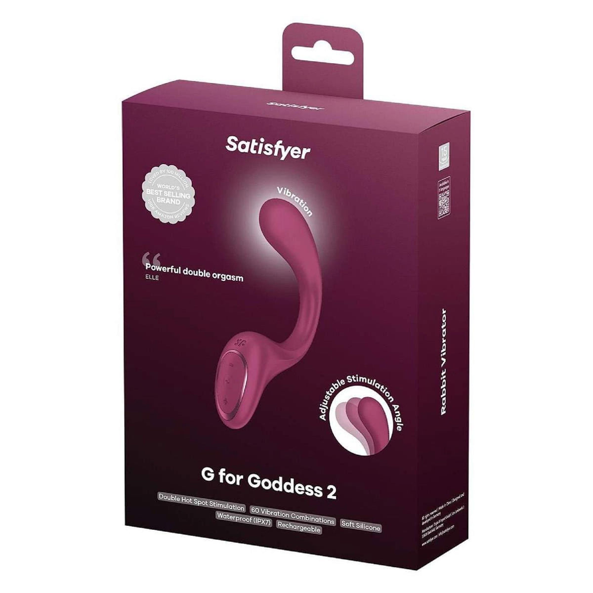 Vibratore punto G Goddess 2 – ricaricabile, bordeaux | Satisfyer