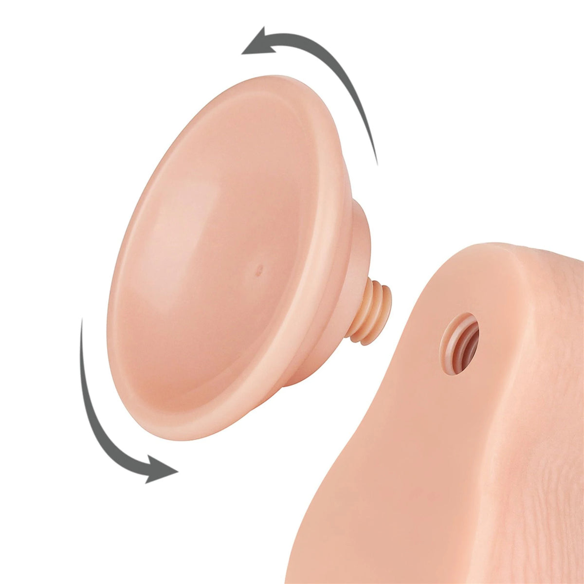 Dildo realista Layer 19.5 cm – com ventosa, duplo, nude 10-LV317204 | Lovetoy