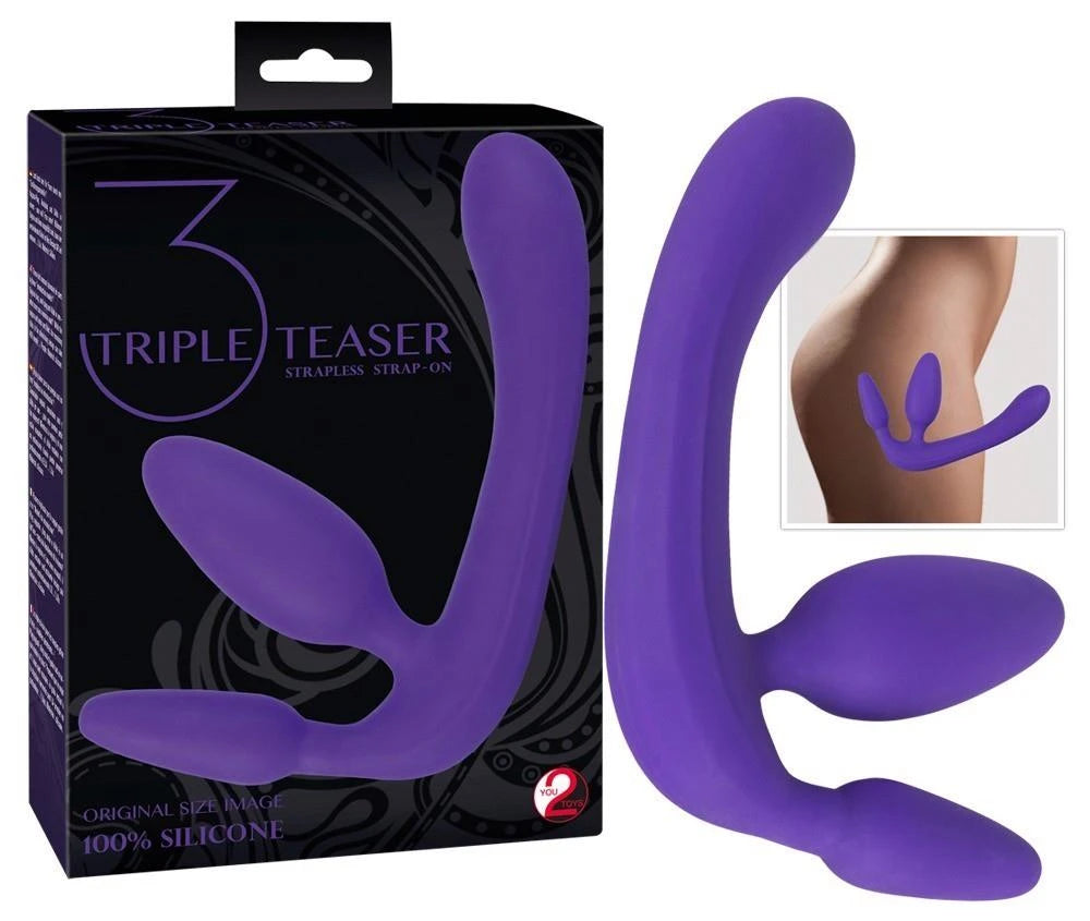 Gode ceinture 20 cm – violet | Strapless Strap-On