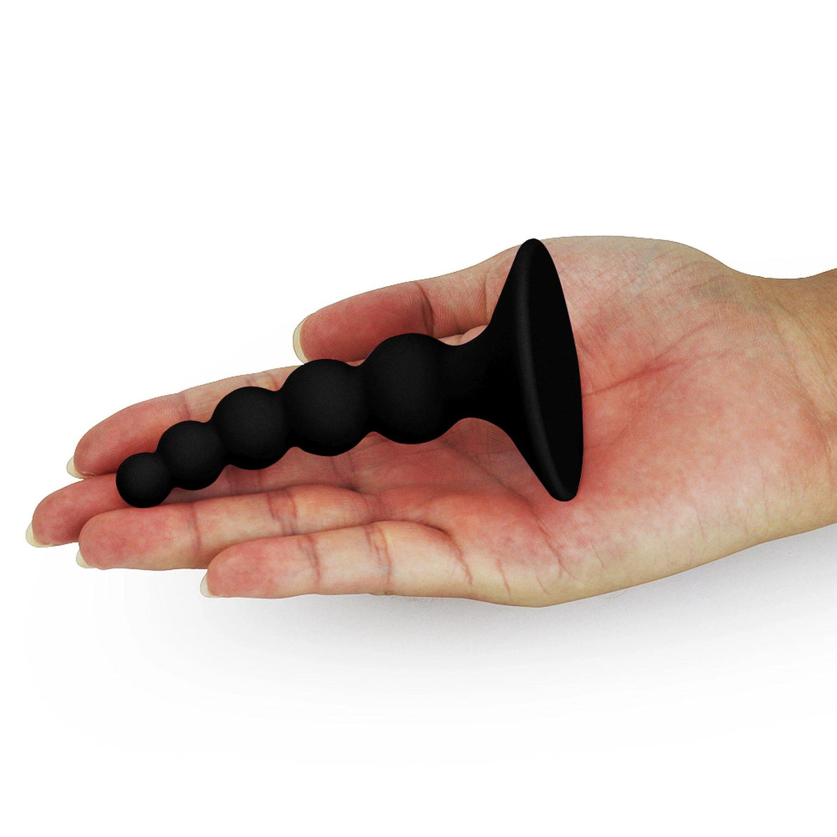 Plug anal Lure me Beaded 10 cm – vibrador, negro | Lovetoy