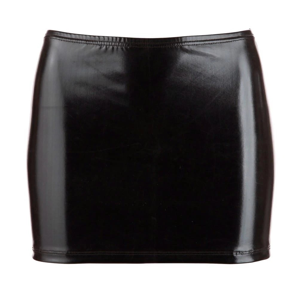 Robe – wetlook, mini, noire | Cottelli PARTY