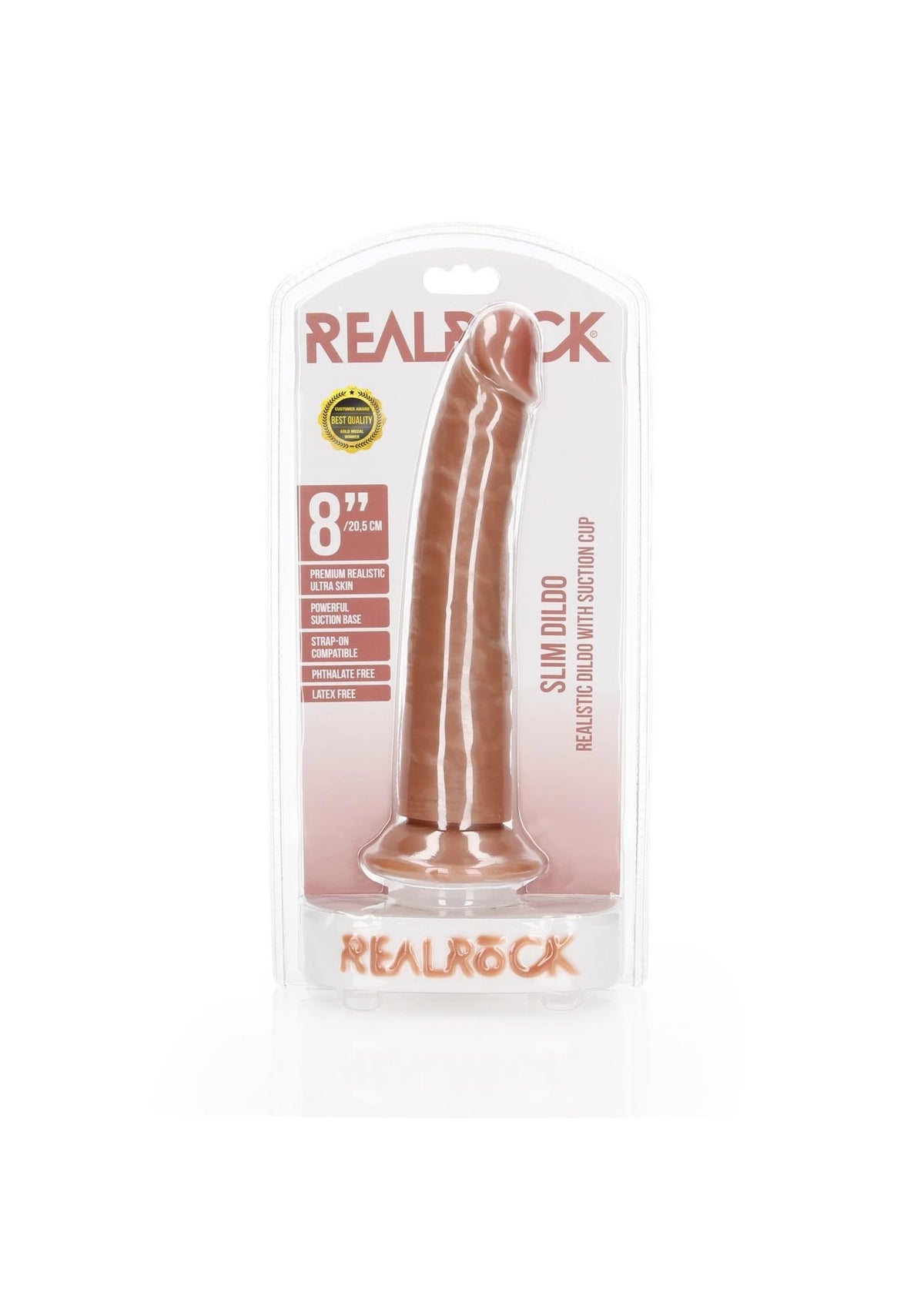 Realisztikus dildó 7.1 cm – tapadókorongos, tan | RealRock