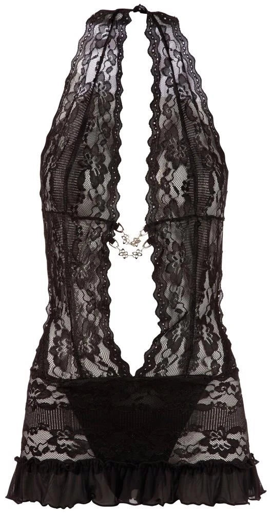 Dress – lace, floral, black | Cottelli LINGERIE