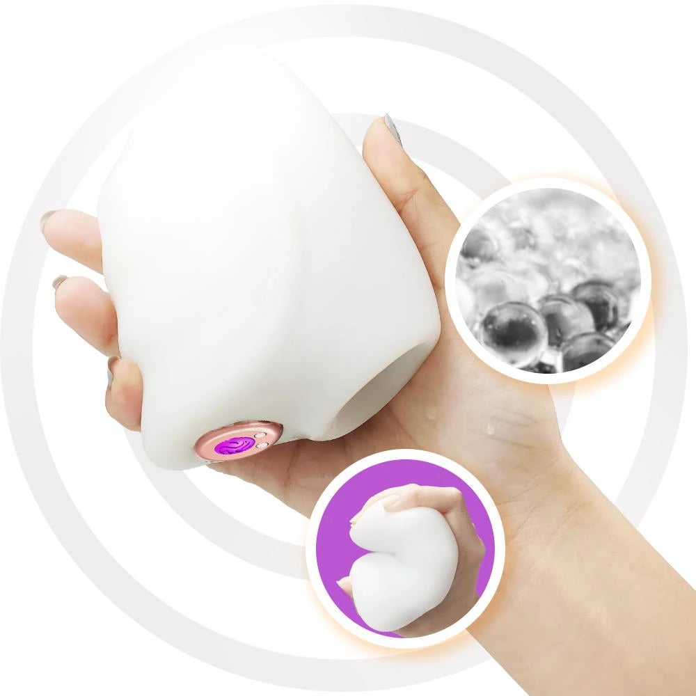 Masturbator Master 10 functions – rechargeable, vibrating, white | Favorites