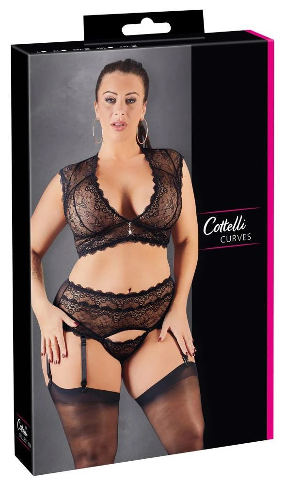 Ensemble en dentelle noir L