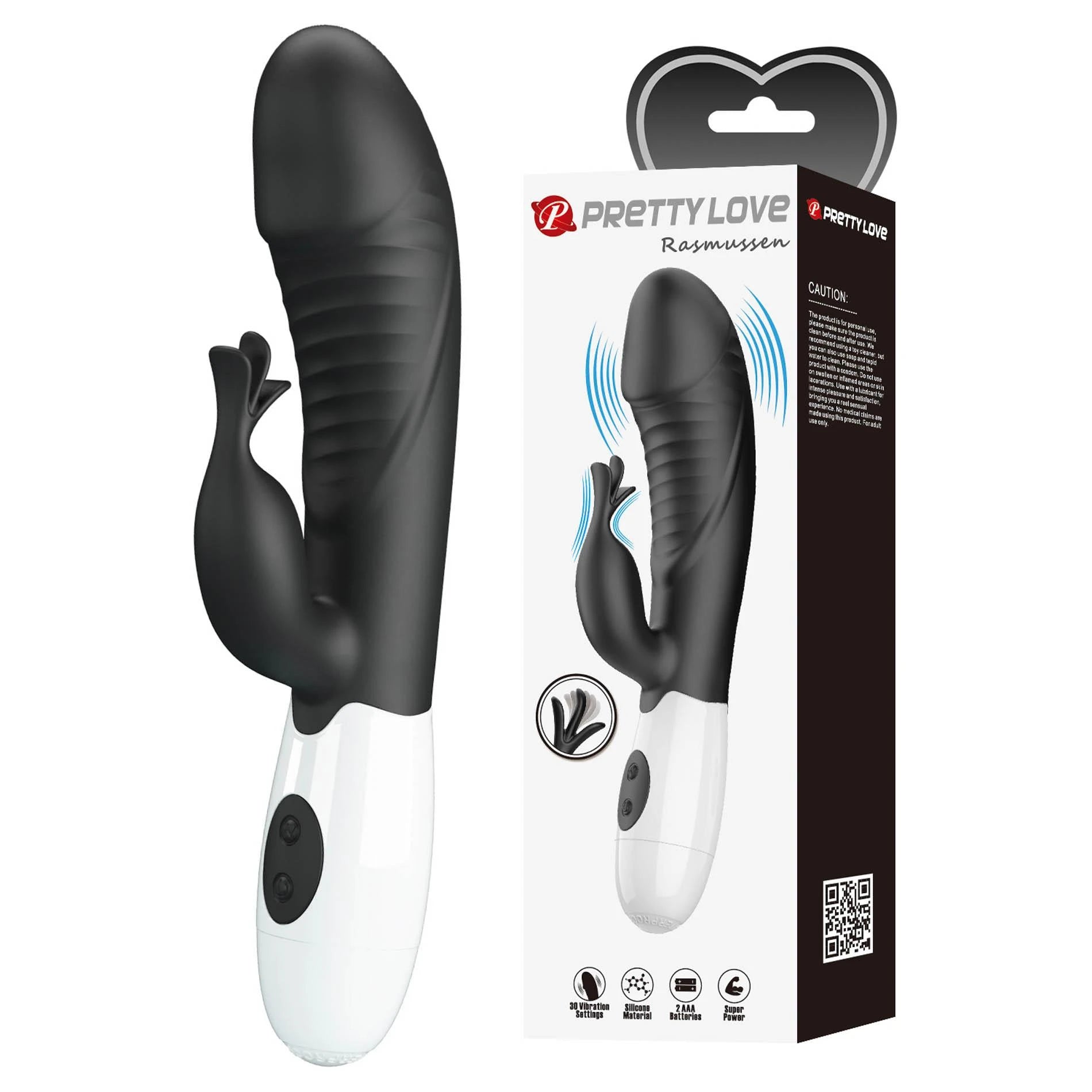Vibromasseur double Pretty Love Rasmussen (édition noire)