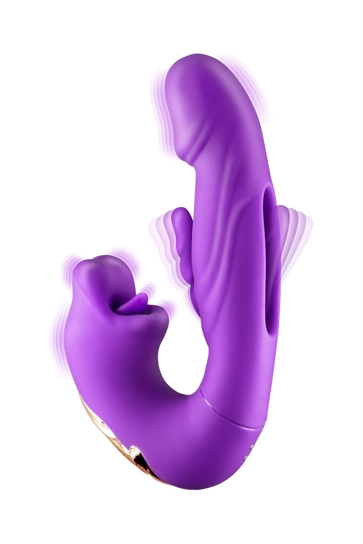 Vibromasseur lapin 3-en-1 Kissy violet