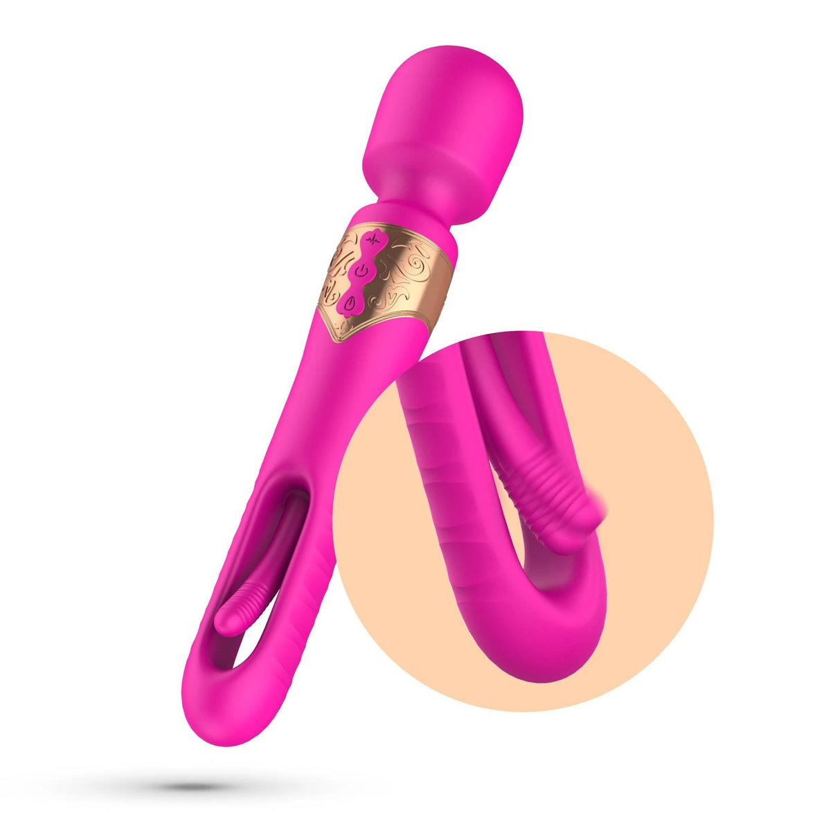 Wand massager Ben Flicker 7 functions – double, purple | Crushious