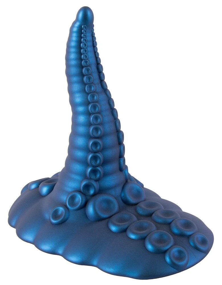 Realistic vibrator Tentacle Pad 10 functions – remote control, with suction cup, blue | Beasty Cocks