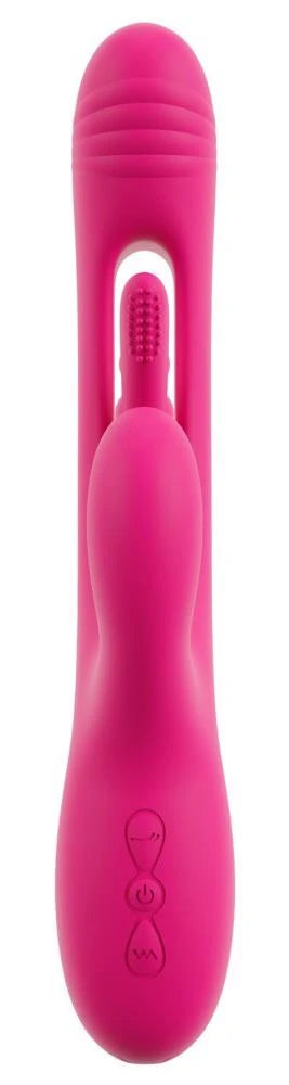 Rabbit-Vibrator Triple Flicking 7 Funktionen – wiederaufladbar, rosa | Sweet Smile
