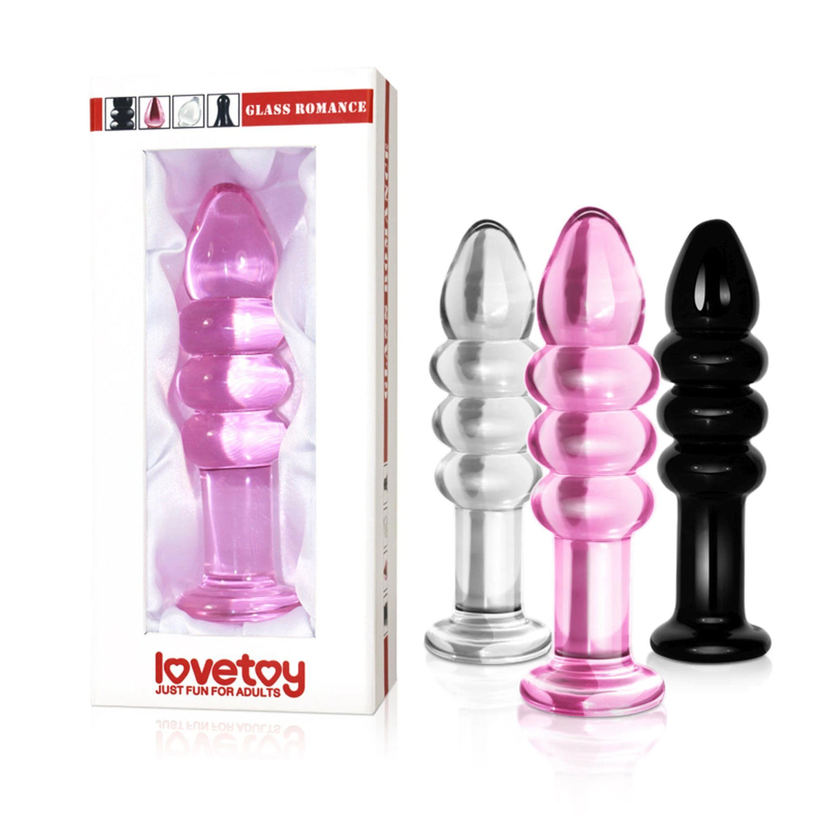 Plug anal 5.5″ Romance – de cristal, negro 10-GS15 | Lovetoy