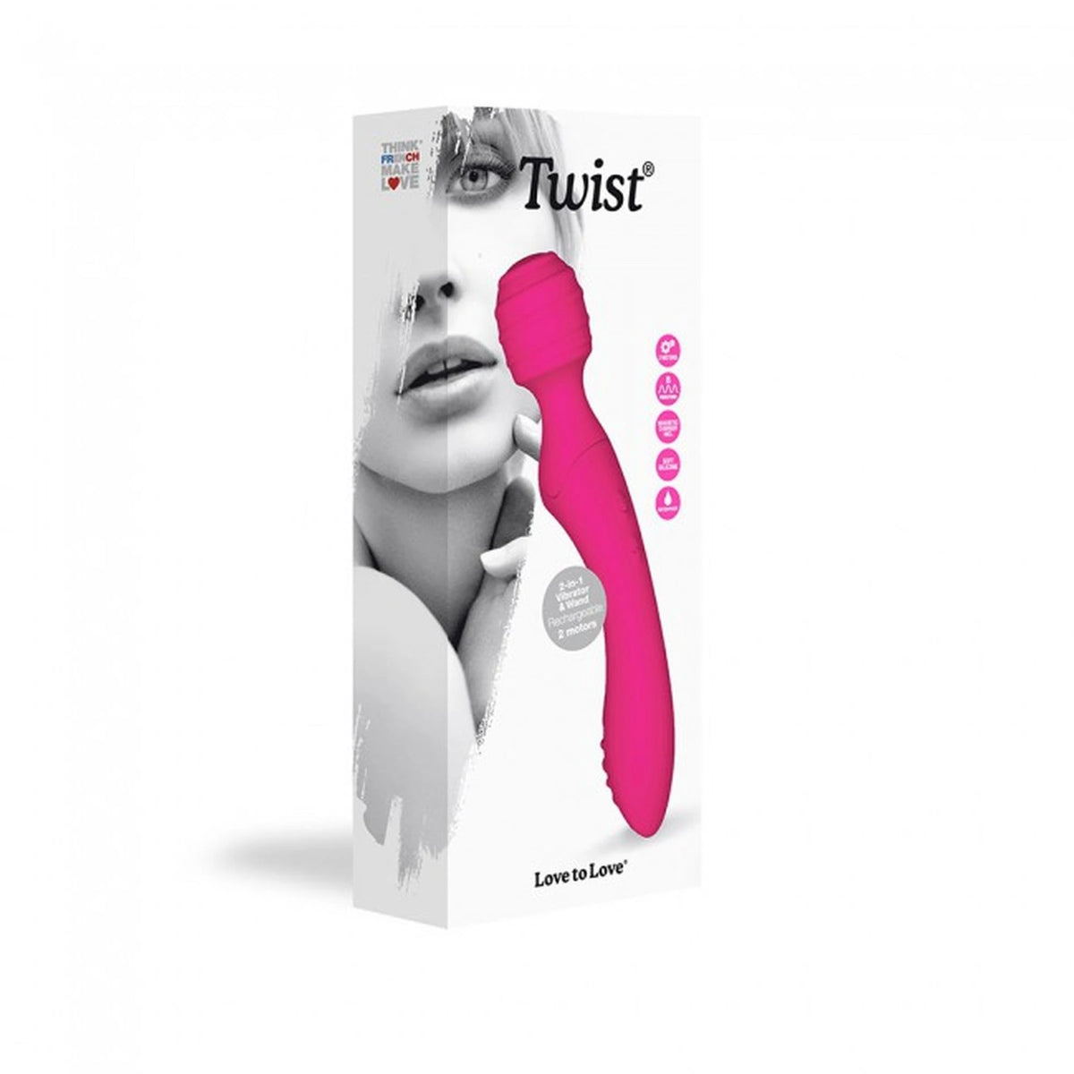 Massaggiatore wand Danger 8 funzioni – ricaricabile, fucsia | Love to Love