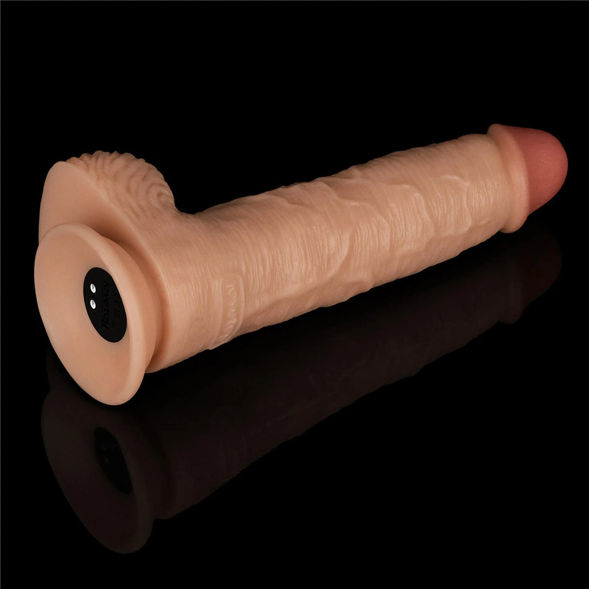 Realistic vibrator Basics 10 functions – with suction cup, nude 23.6 cm | Lovetoy