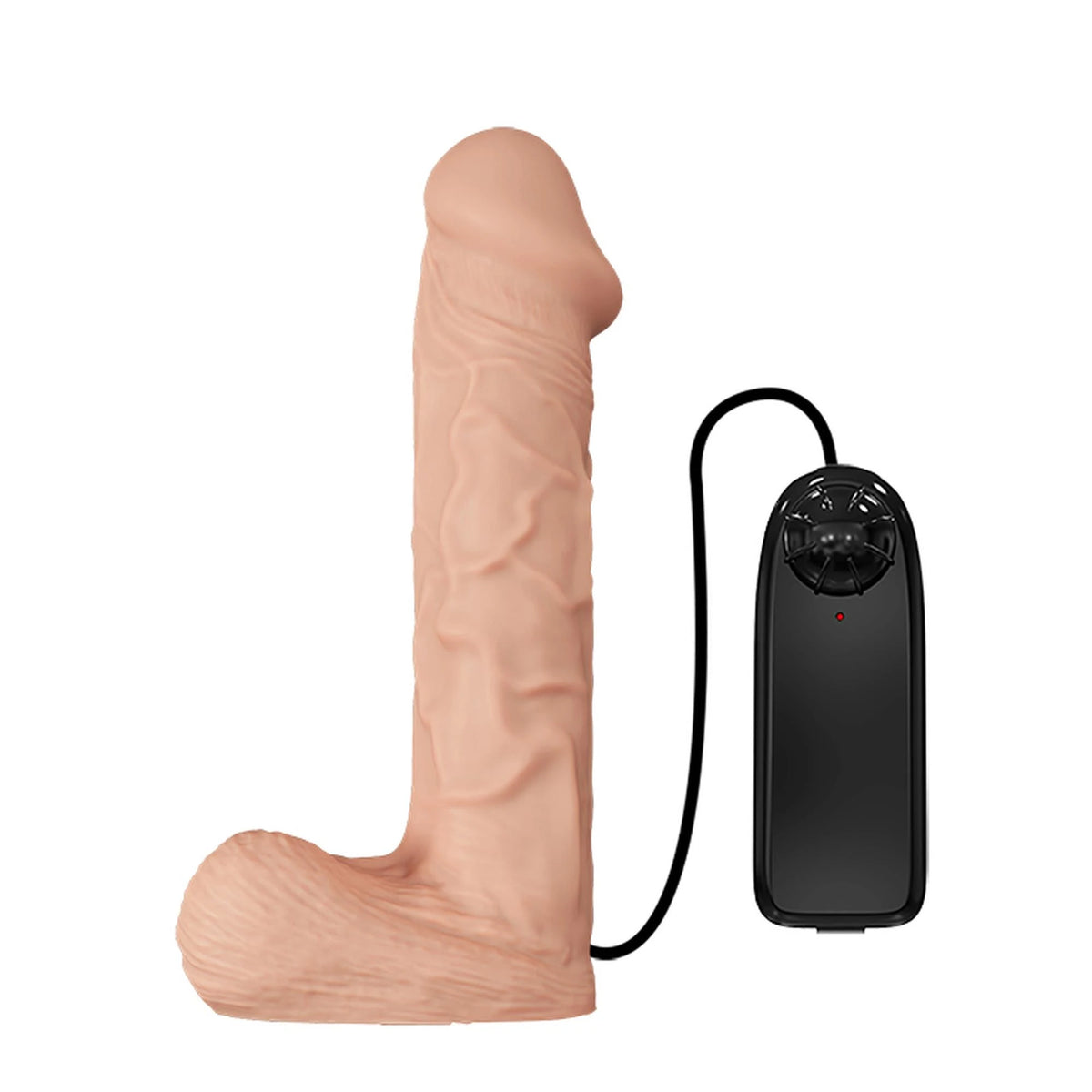 Arnés strap-on RealDeal 10.2″ – con mando a distancia, vibrador | Baile