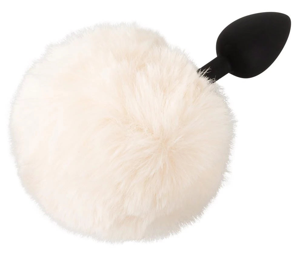 Butt plug fluffy tail 14.2 cm – white