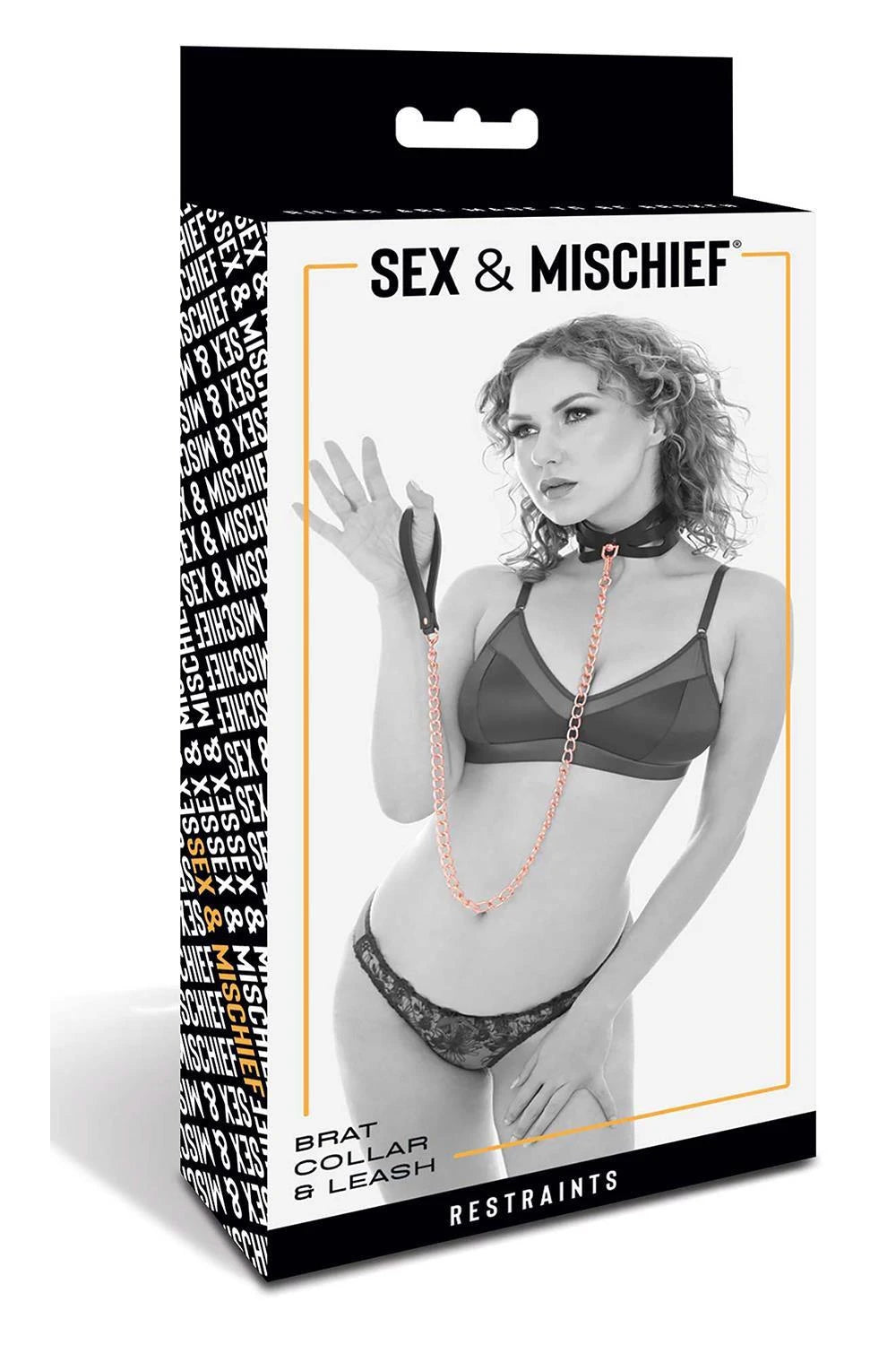 Bondage kötöző Mischief Brat Collar AND Leash | Sportsheets