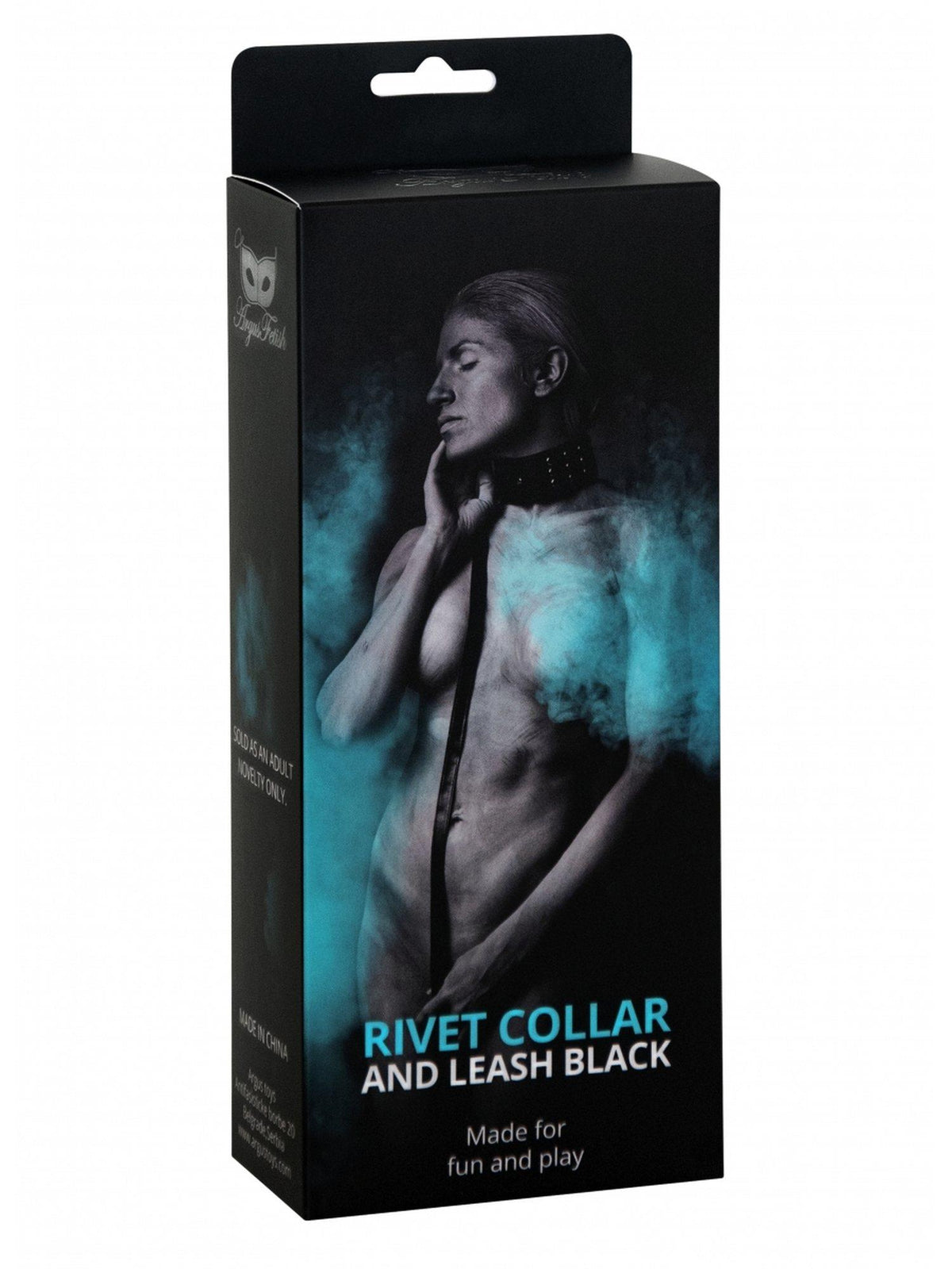 Costrizione bondage Collar With Leash – nera | Argus
