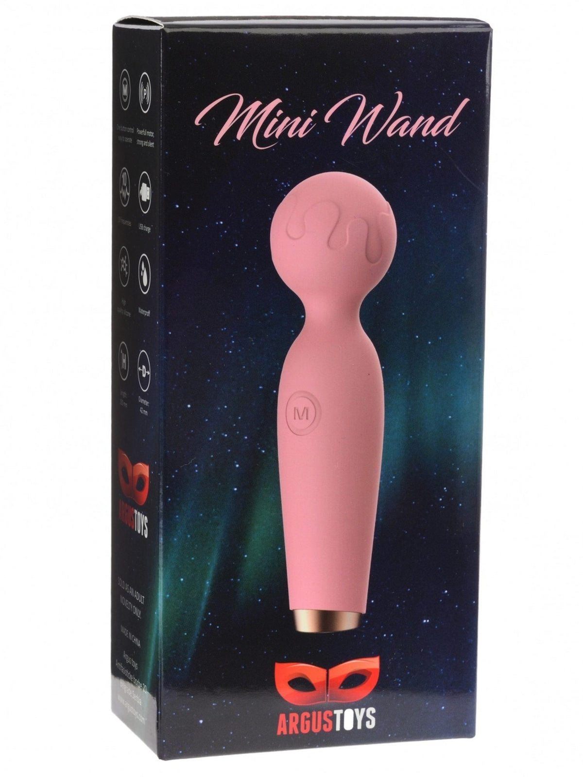 Massaggiatore wand 10 funzioni – ricaricabile, rosa | Argus