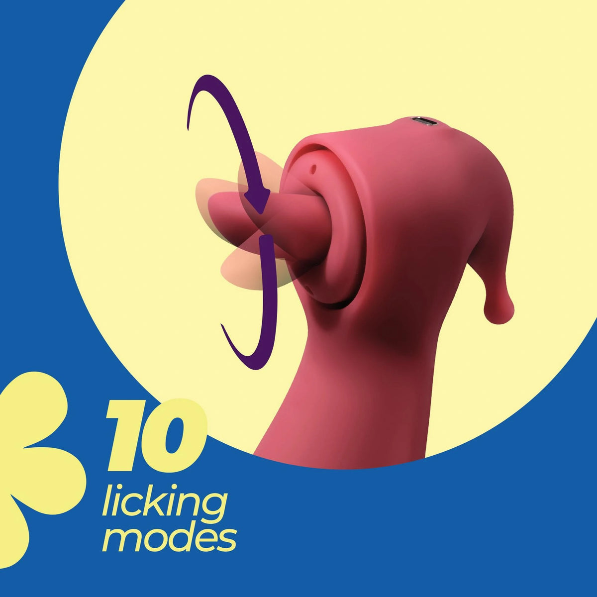 Clitoral stimulator Saci 7 functions – with suction cup, red | Crushious