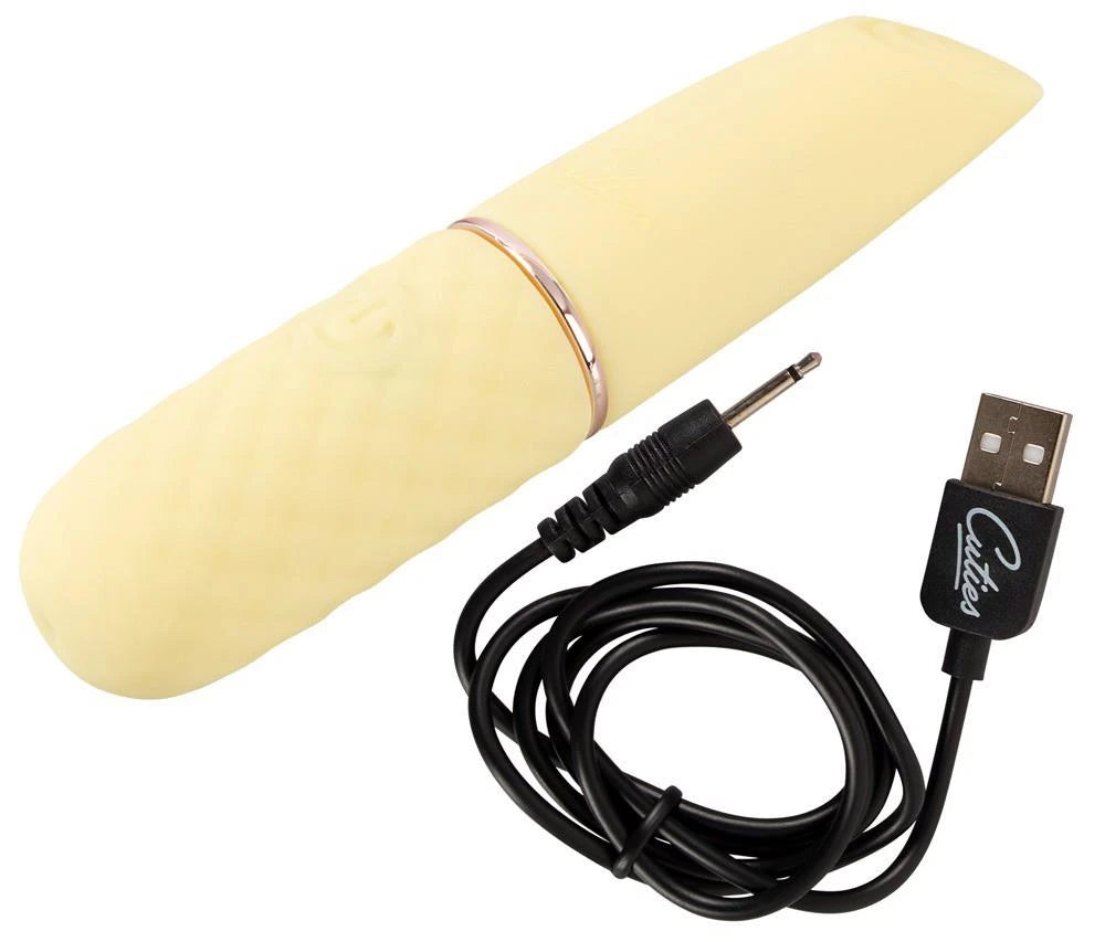 Mini vibratore 10.5 cm – ricaricabile, giallo | Cuties
