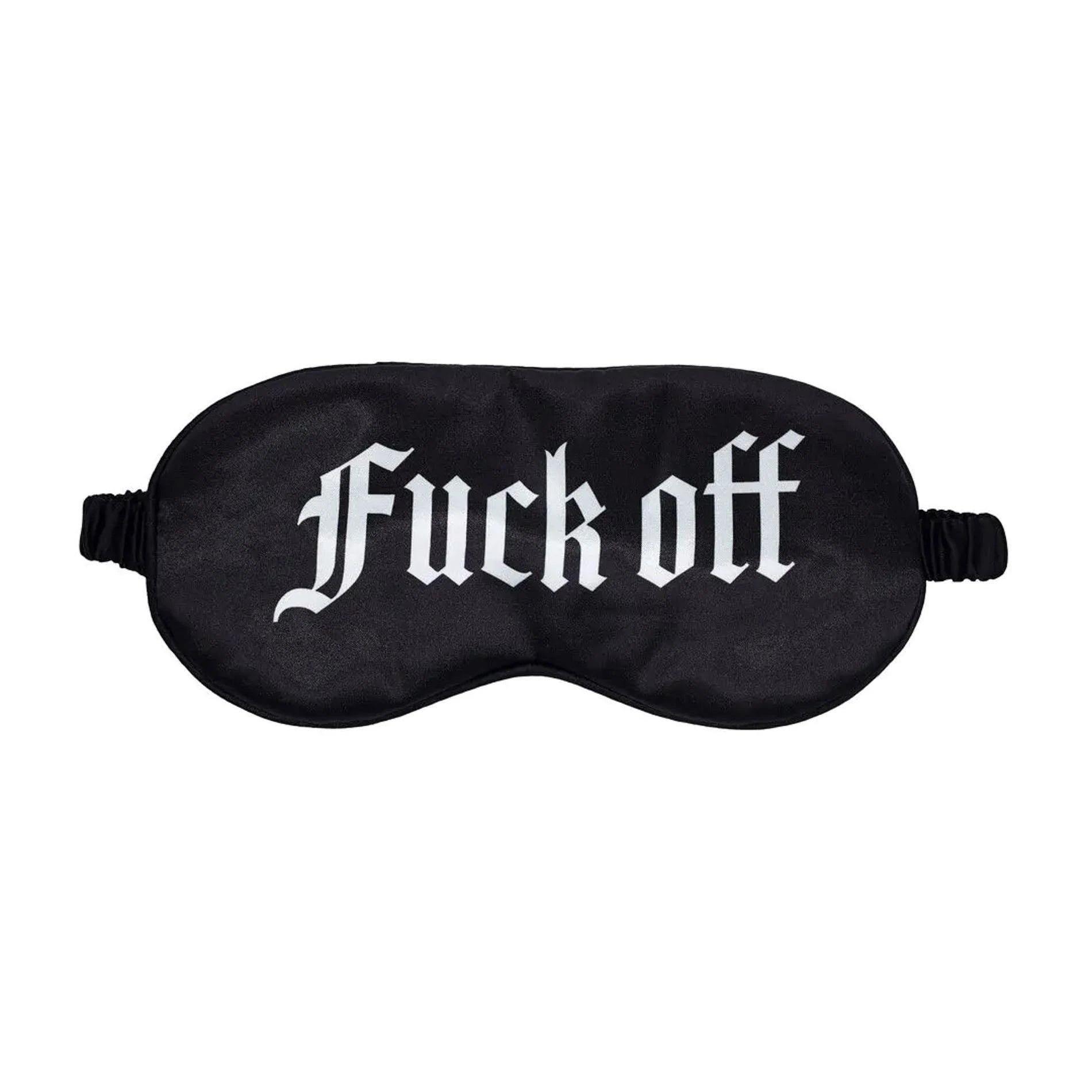 Va te faire foutre - Masque en satin imprimé