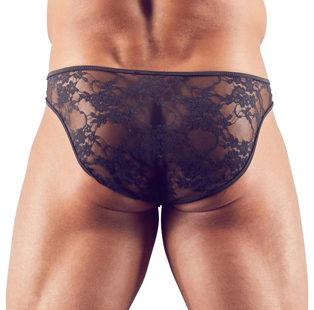 Slip uomo – in pizzo, nero | Svenjoyment
