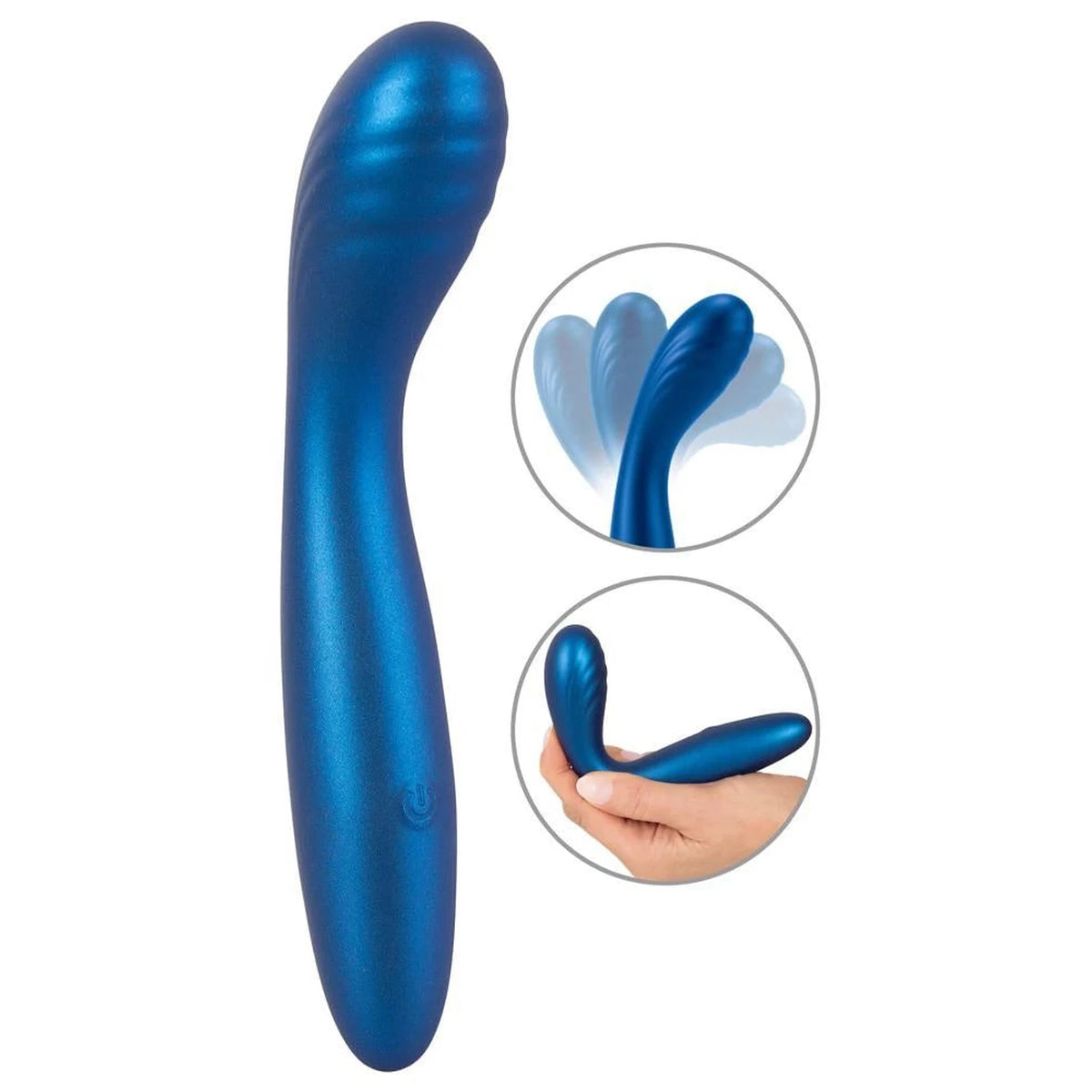 Vibratore punto G 18 cm – ricaricabile, blu | Sweet Smile