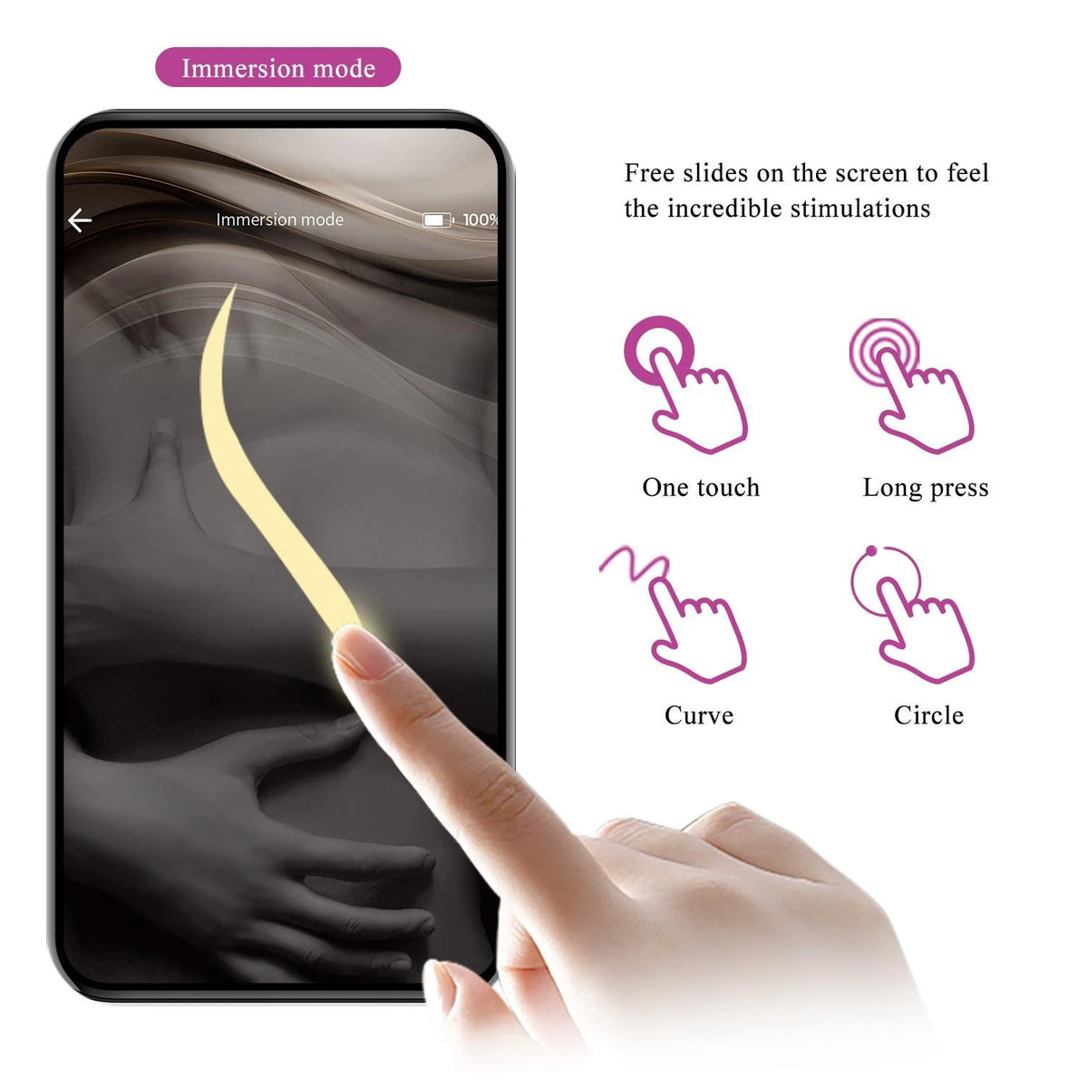 Vibrating egg Nymph Mobile distance AAA 12 functions – app-controlled, rechargeable, plum | Pretty Love
