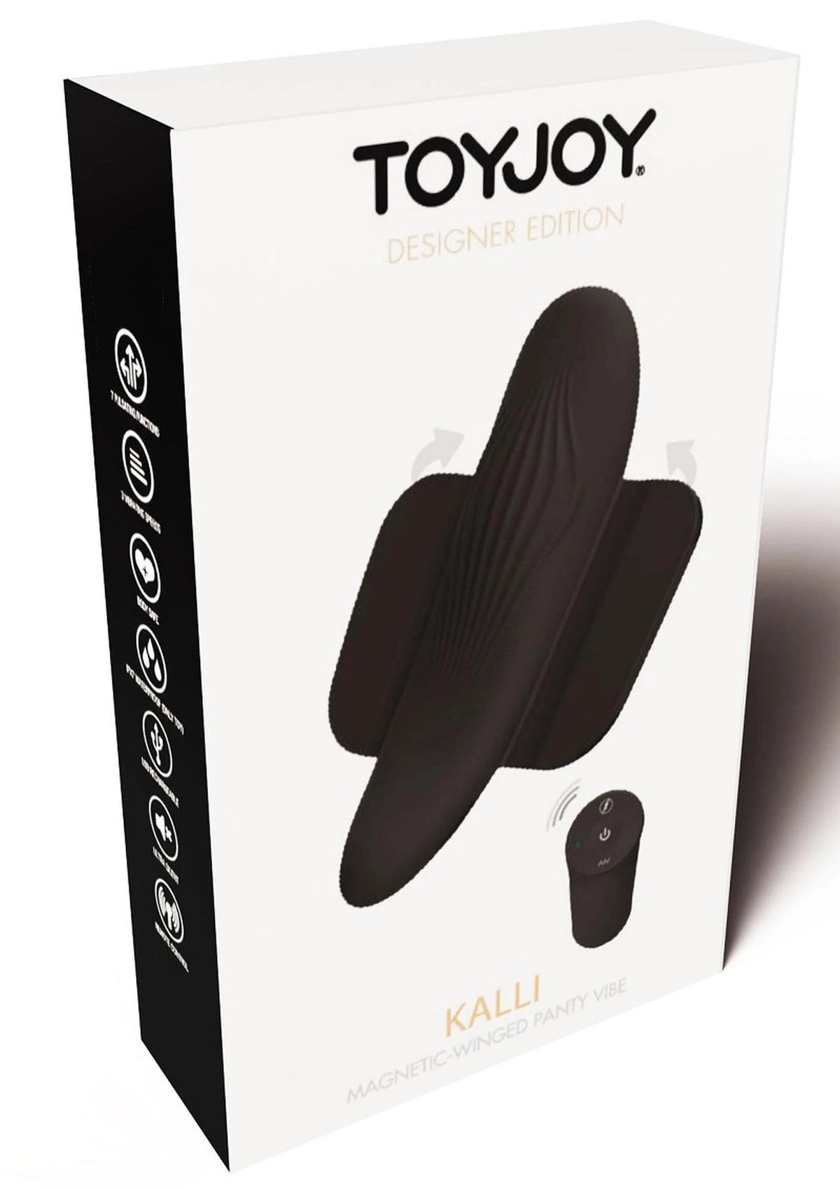 Stimulateur clitoridien Kalli 7 fonctions – avec télécommande, rechargeable, noir | ToyJoy