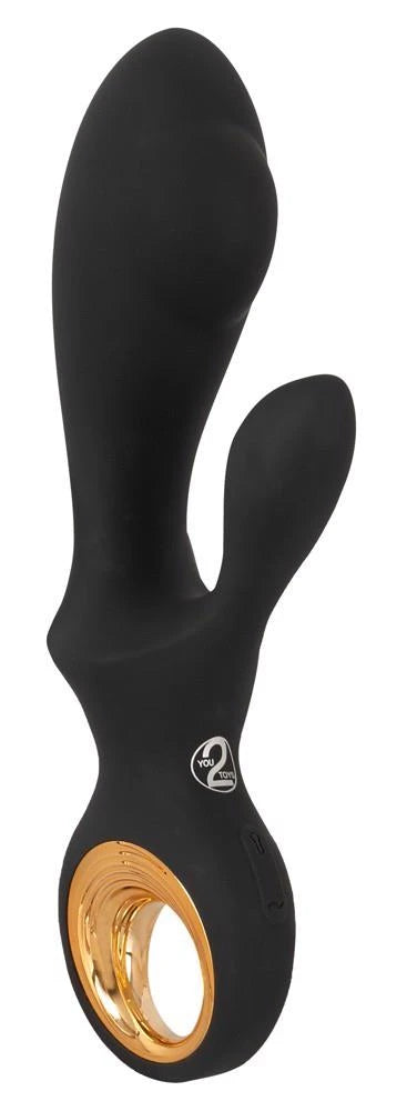 Rabbit-Vibrator 10 Funktionen – wiederaufladbar, aufblasbar, schwarz | Eternal