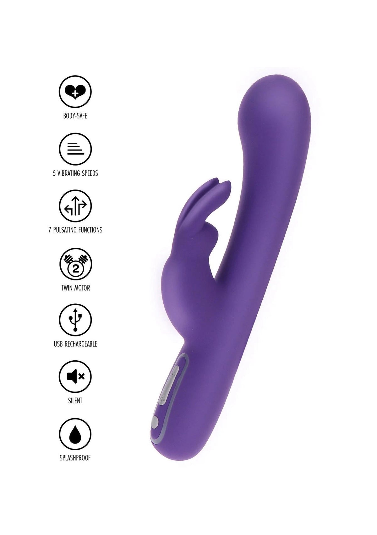 Rabbit vibrátor Exciting – újratölthető, lila | ToyJoy