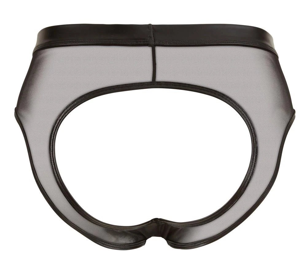 Cueca de homem – wetlook, preta | Svenjoyment
