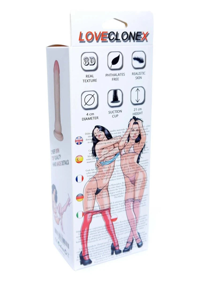 Dildo realistico Bachus Loveclonex 7″ 21 cm – con ventosa, in cyberskin, nude | Favorites