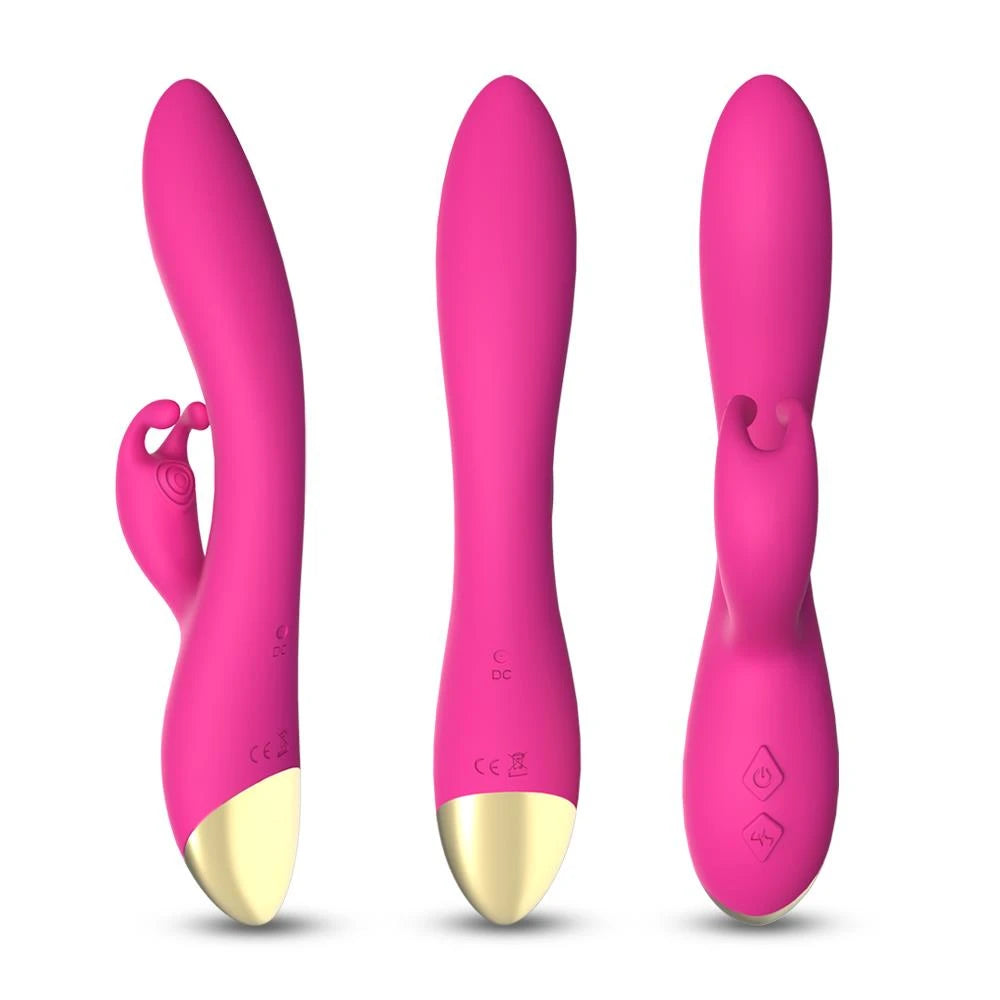 Rabbit vibrator Bonnie 9 functions – rechargeable, fuchsia | Favorites