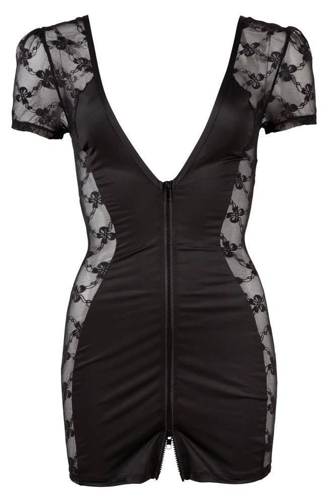 Vestito – in pizzo, con zip, nero | Cottelli PARTY