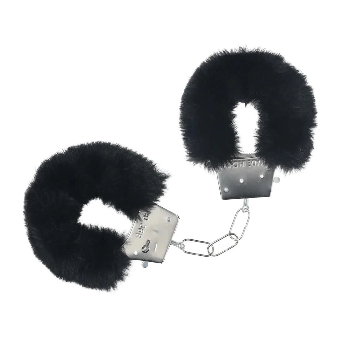Menottes Classiques en Peluche - Noir