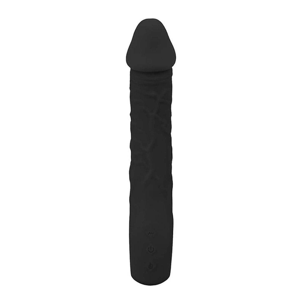 Realistischer Vibrator 10 Funktionen – wiederaufladbar, mit Wärmefunktion, schwarz | Fantasy
