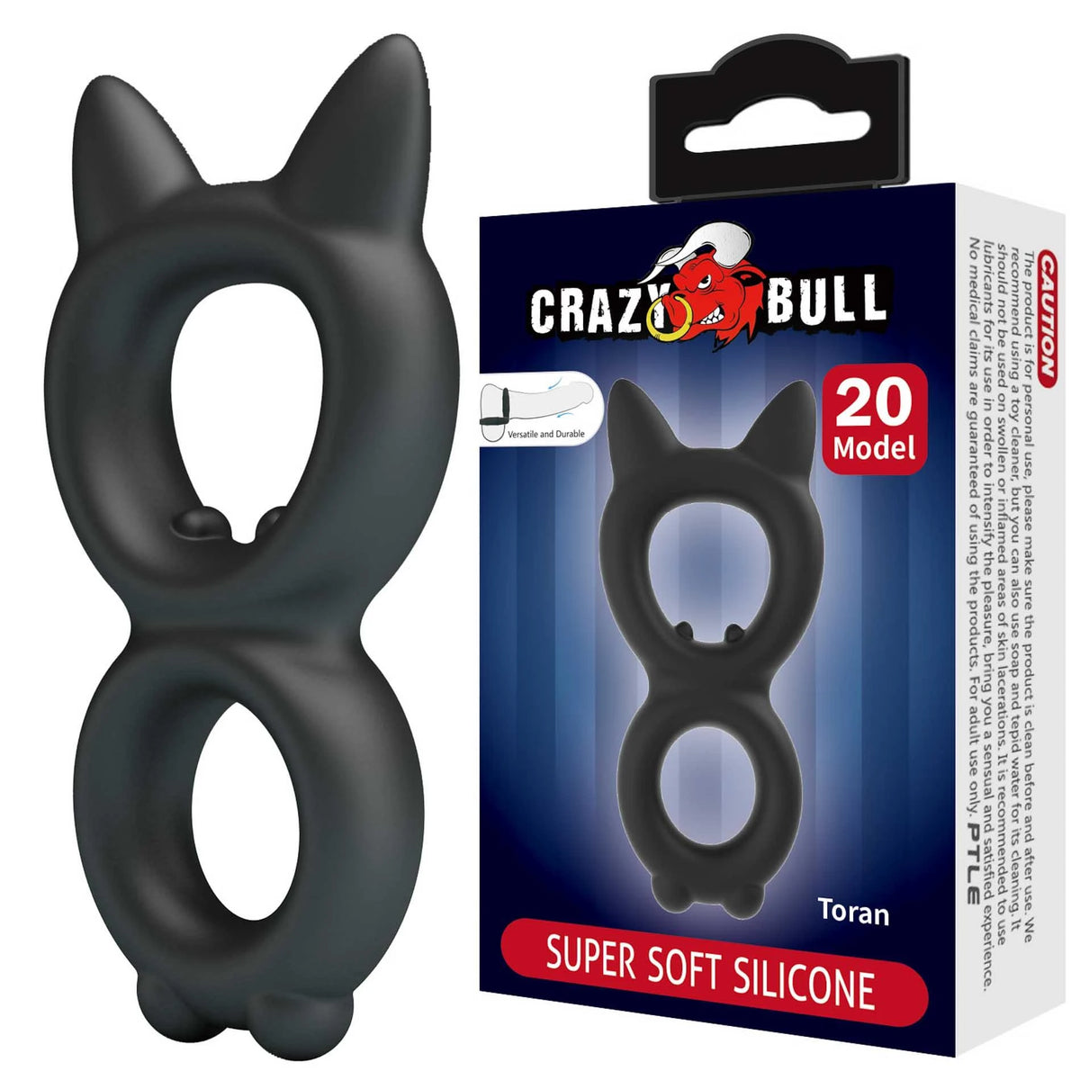 Anello fallico Toran – nero | Crazy Bull