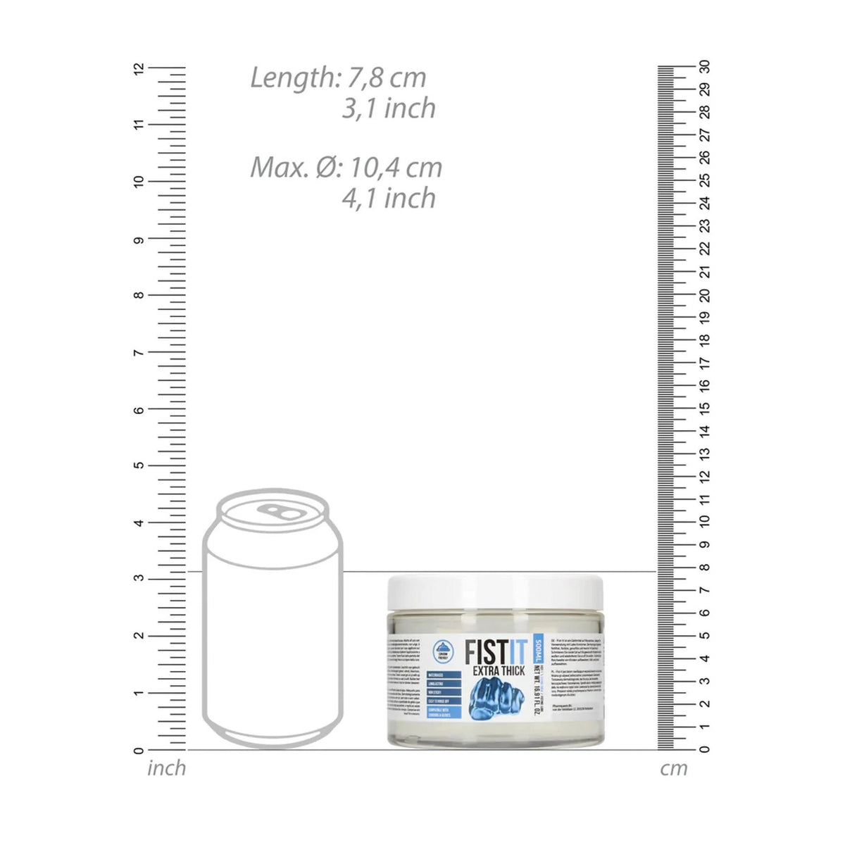 Lubrificante Thick 500 ml – a base d'acqua 7.5 cm | Fist It