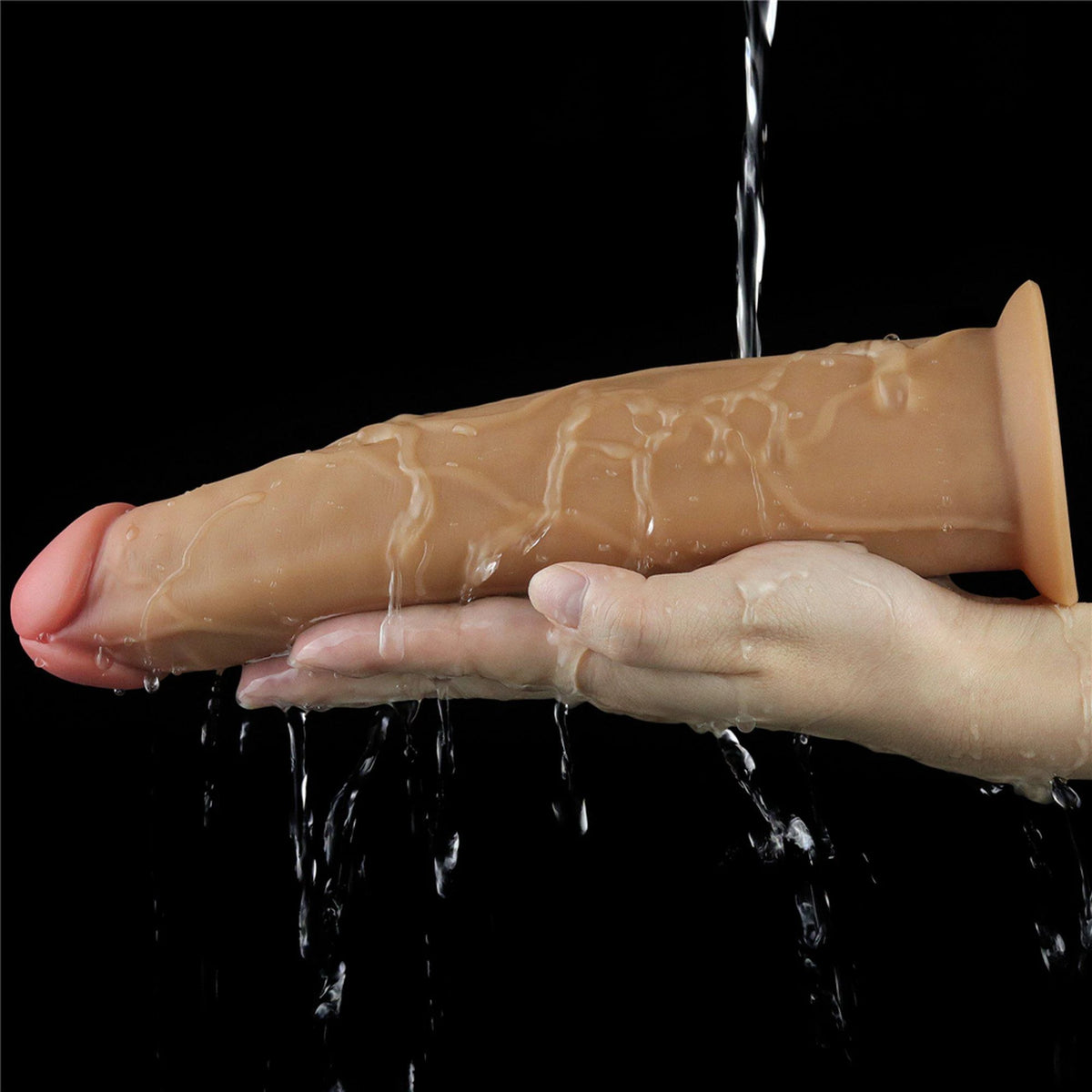 Vibrador realista Platinum Rotator 10 funciones – con mando a distancia, recargable, nude 22.8 cm | Lovetoy